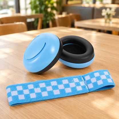 casque anti bruit bébé bleu facilement assemblable