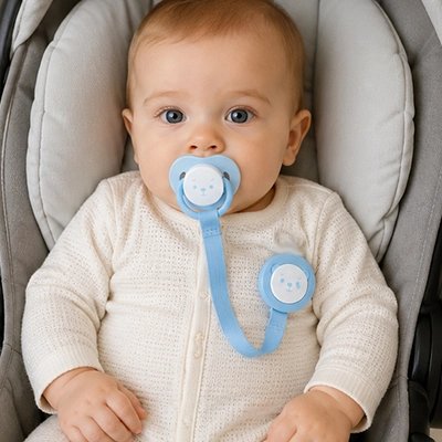 en voiture sans soucis avec l'attache tetine bebe