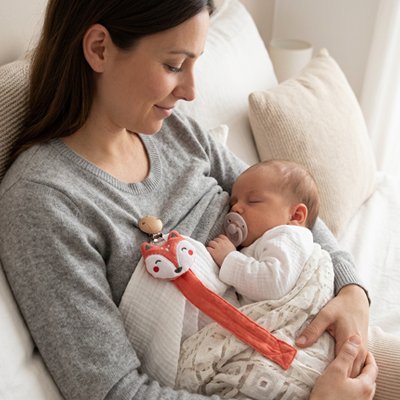 endormi dans les bras de maman 