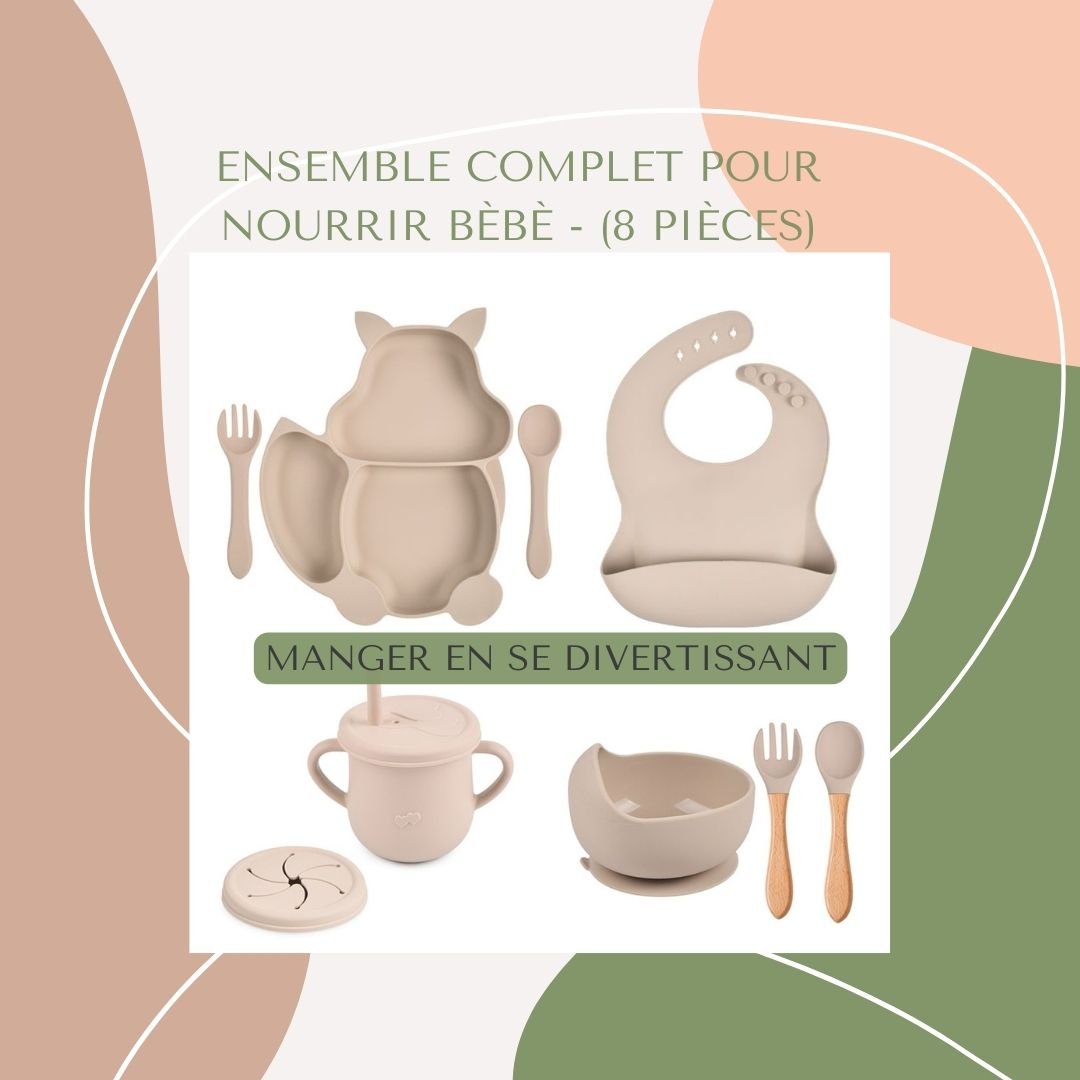 Lajoie de Bébé - Ensemble complets de 8 pièces pour nourrir bébé - Lajoie de bébé