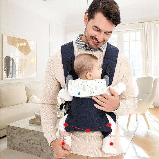 Papa adore le porte-bébé physiologique noir 