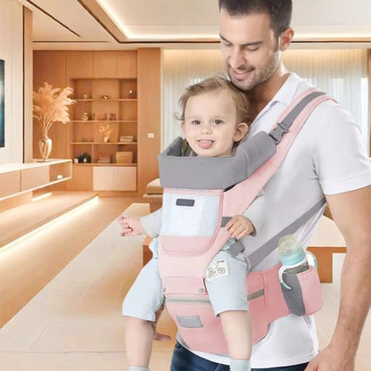 Porte bebe avec papa et bebe fille