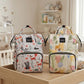 Sac à dos à langer disponible en deux coloris thème animaux