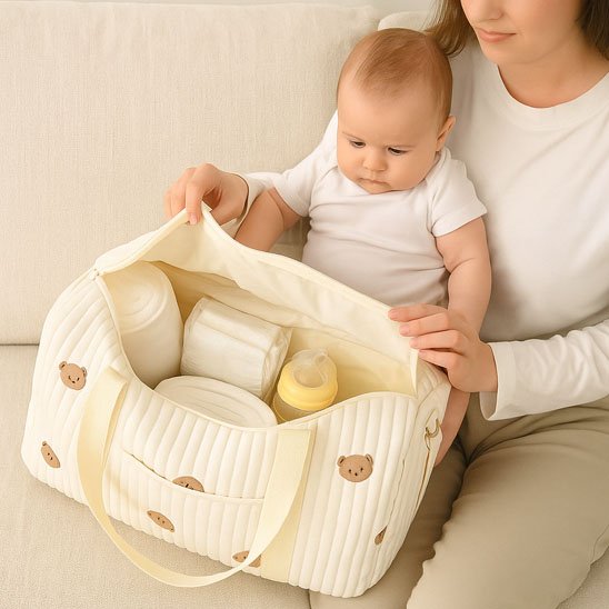Sac a langer bebe spacieux pour tout les accessoires de bebe